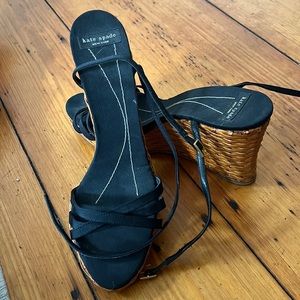 KATE SPADE strapped espadrille heels!